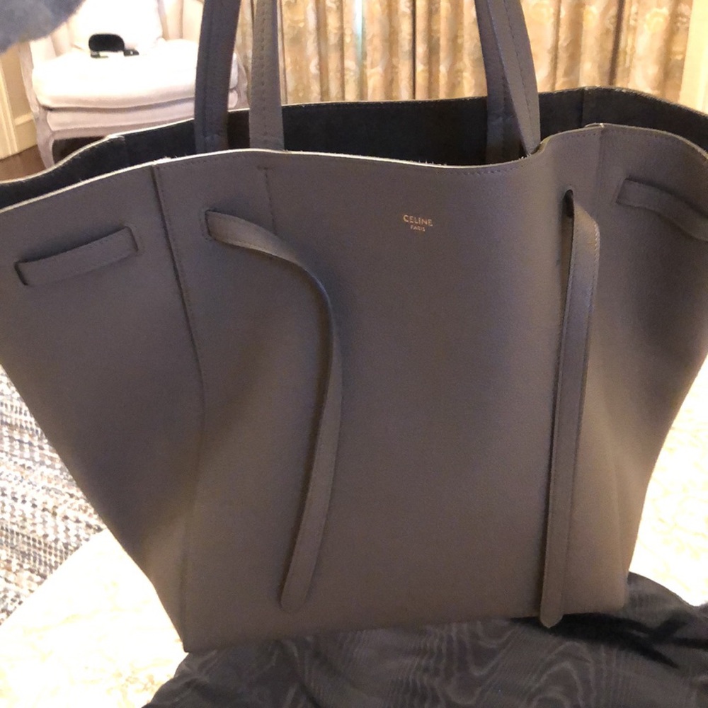 Celine cabas small tote bag taupe - Picture 6 of 10